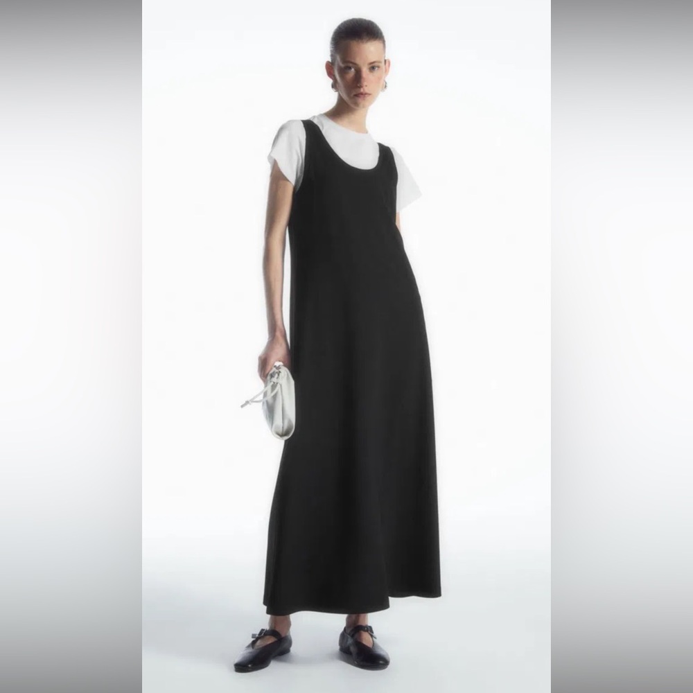 NWT COS SCOOP-NECK JERSEY MIDI DRESS XS
